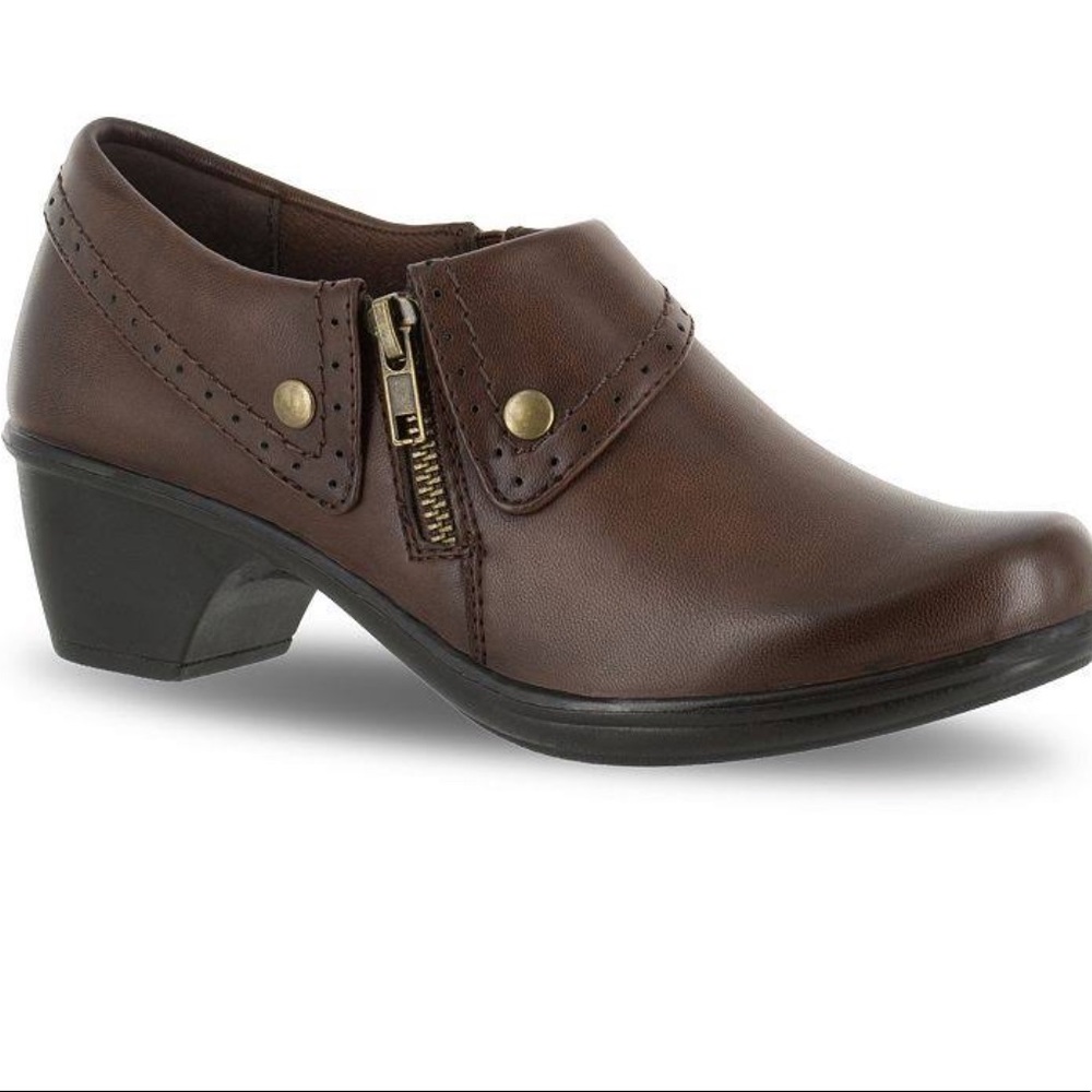 NWT Easy Street Womens DARCY Tan Brown Croco Shoe Clog 40-8184 Block Heel 7N